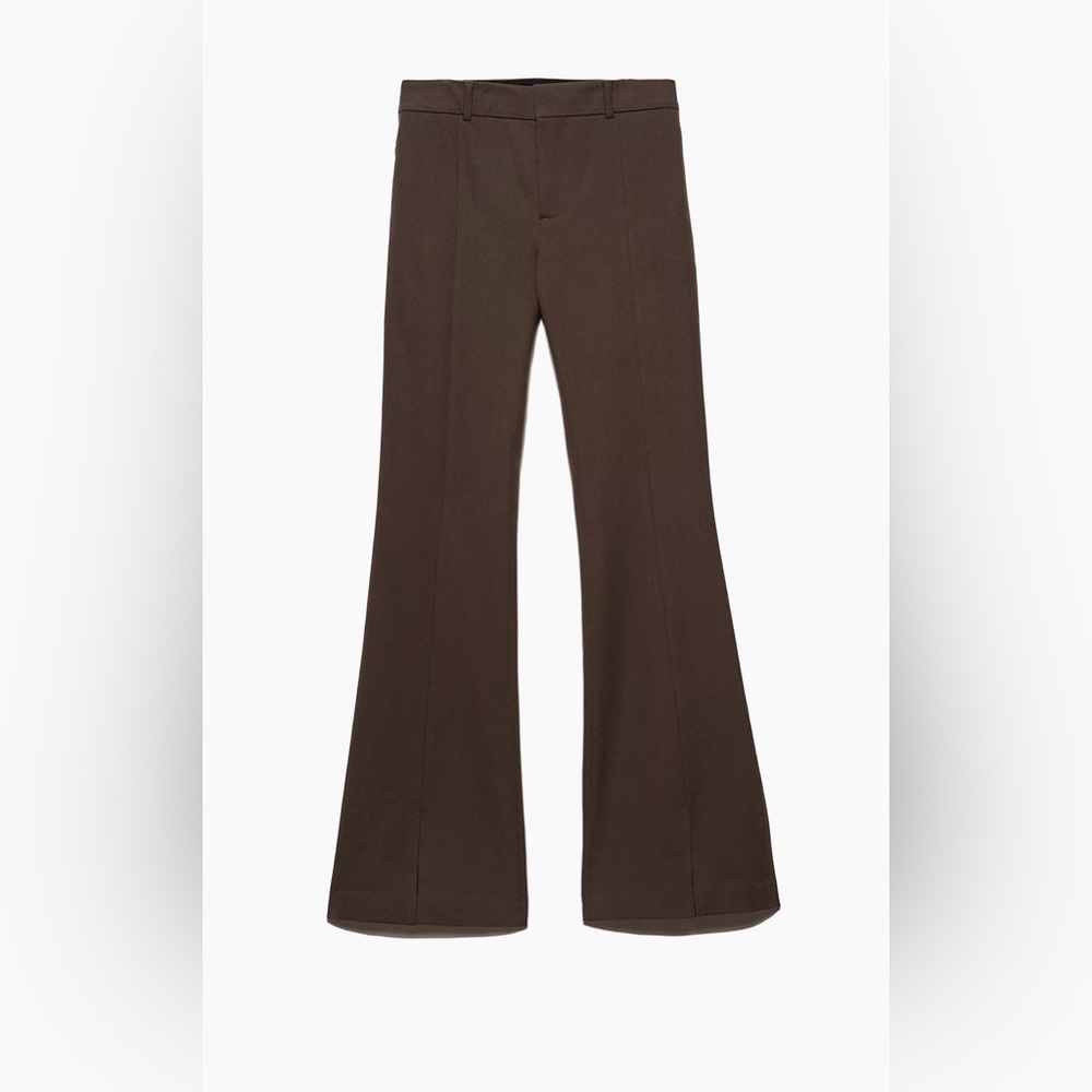 NWT FRAME Le High Flared Split Trousers Espresso Brown (Sold Out Everywhere)